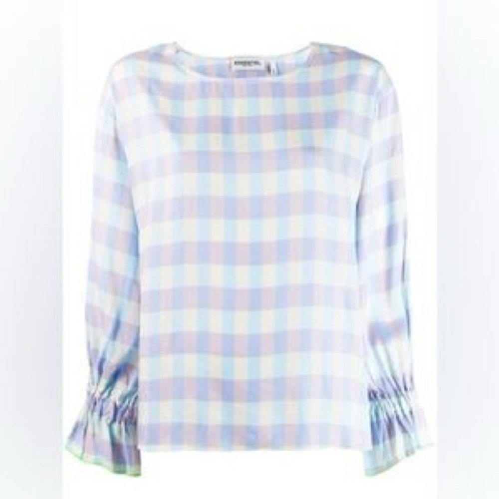 ESSENTIEL ANTWERP Snap Blouse In Blue Sz4